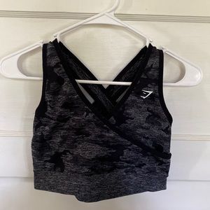 Gymshark Black Camo Sports Bra